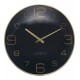 Relógio De Parede 30,5cm Por 4,5cm Quartz De Plástico Chronos Preto Com Dourado